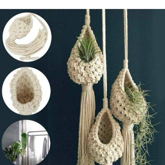 Set of 3 macrame plant and pot hanger